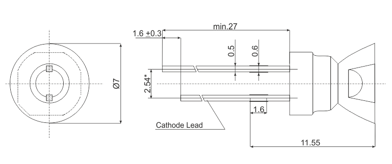 Drawing mini beam led 10 type e